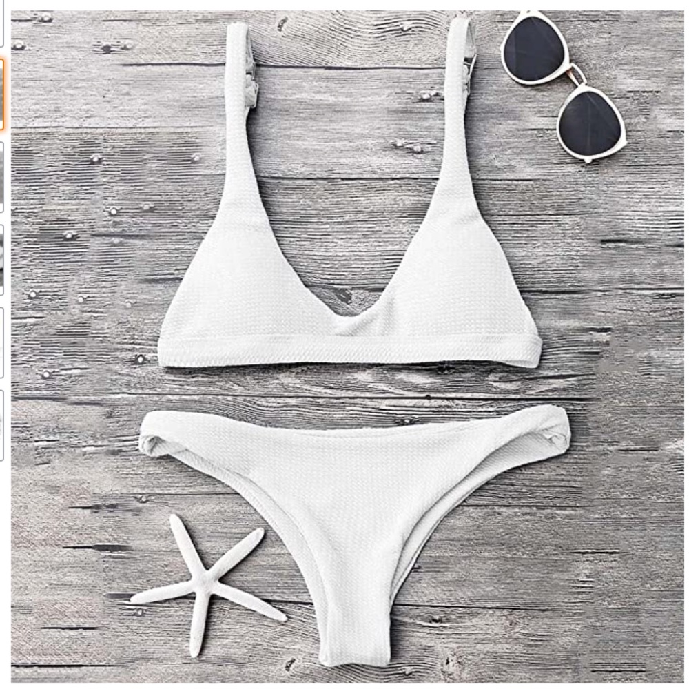 NWT White Two Piece Swimsuit